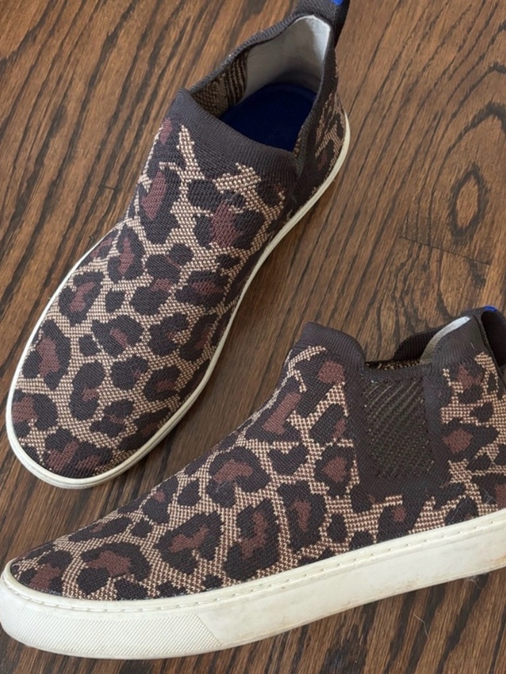 Rothy’s Leopard Print Chelsea sneaker boots, women’s 9.5